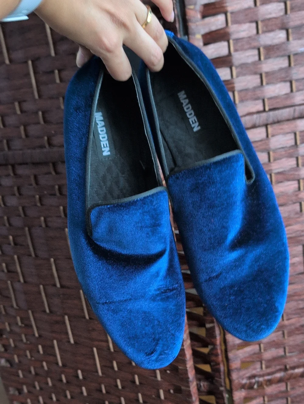 Steve Madden Blue Velvet Slip-On Loafers